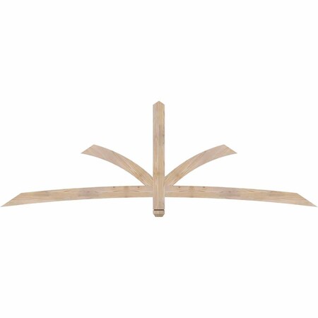 Ekena Millwork Davenport Smooth Timber Gable Bracket, Douglas Fir, 96"W x 32"H x 1 1/2"D x 3 1/2"F, 8/12 Pitch GBW096X32X0204DAV00SDF